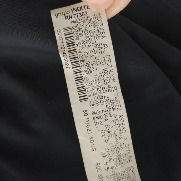 Zara Basic Parka Jacket Black Water Resistant Hooded S - Picture 6 of 13